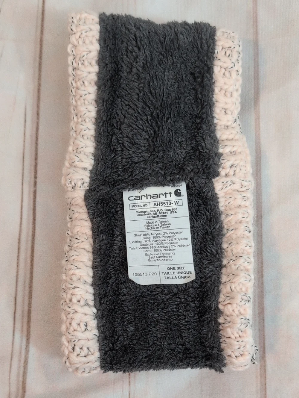 Carhartt Sherpa-Lined Knit Headband Light Pink